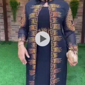 Blue Gold Abaya