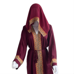 Deep Maroon Abaya