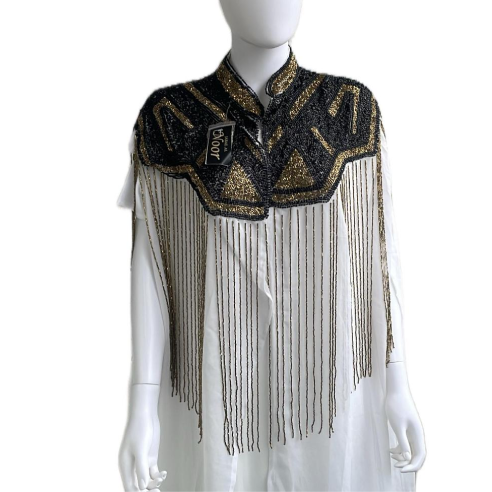 Gold white Abaya